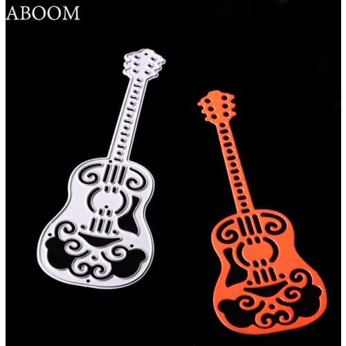 ABOOM New 1PC Christmas Guitar Design Cutting Dies Scrapbooking DIY Album Card Paper Metal Craft Embossing Folder Paper Die Cut