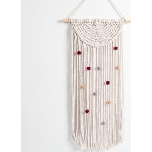 Boho Macrame Decor Tapestry Handmade Cotton Linen Wall Hanging Background Ornaments Home Living Room Decoration Tapestries