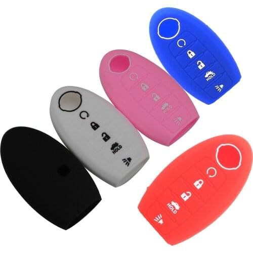 Kutery 5 BTN Silicone Colorful Remote Key Cover Case For Nissan Rouge/Maxima/Altima/Sentra/Murano L518 Protection Replacement