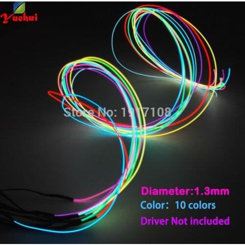 10 Color Choice 1.3mm Orange EL Wire Rope Tube Flexible Neon Light Not Include The Controller For Toys Craft Party Decoration