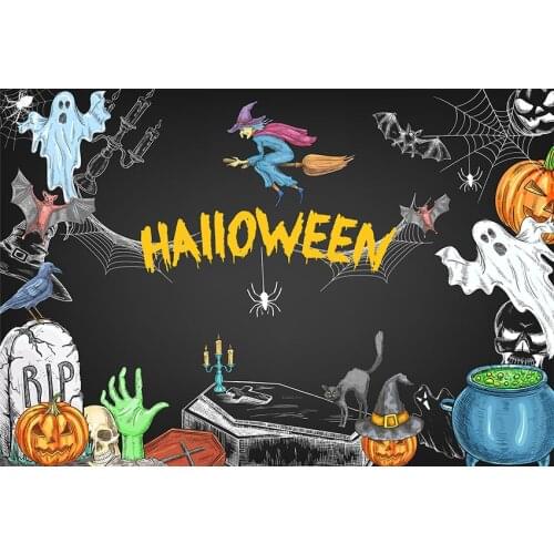 Story Halloween photo backgrounds polyester photographic backdrops for kids photography studio accessories fotografia lv-924