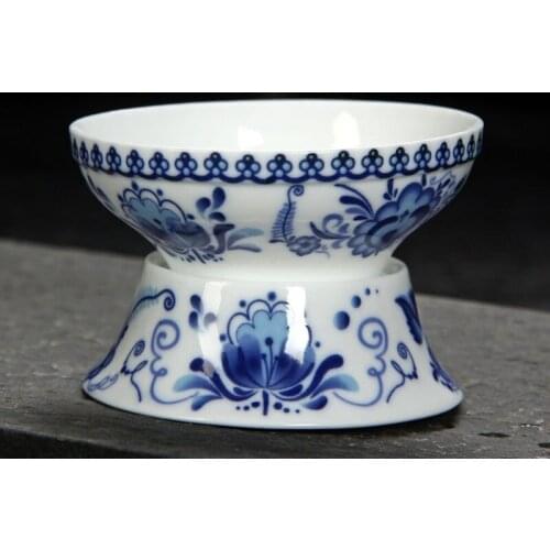 Ceramic tea filter tea set high white blue and white porcelain kungfu tea leakage gauze net tea leakage kung fu t