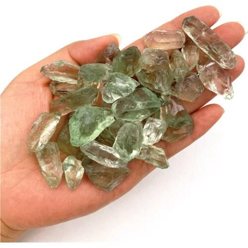 Beautiful 50g High-quality Natural Green Crystal Quartz Minerals Specimen Irregular Shape Rough Rock Natural Quartz Crystals