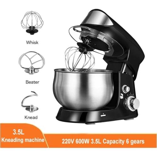 Stand Mixer Stainless Steel Bowl 6-speed Kitchen Food Blender Cream Egg Whisk Cake Dough Kneader Bread Maker