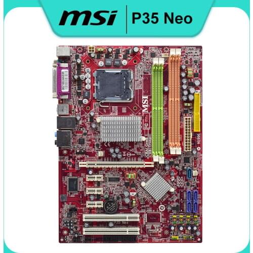 For MSI P35 NEO Original Motherboard Intel P35 LGA 775 DDR2 8G ATX PCI Express 16X USB2.0 Used Desktop Motherboard