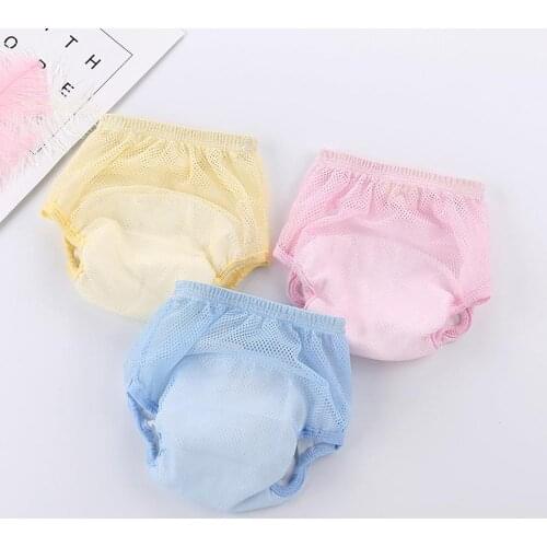 Fashion Summer Watertight Diaper Pants Baby Infant Mesh Net Cotton Breathable Underwear