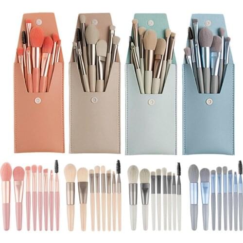 8pcs Mini Makeup Brushes Tool Set Face Beauty Cosmetic Brush for Beginner Eyelashes Lip Concealer Blush Makeup Brushes set