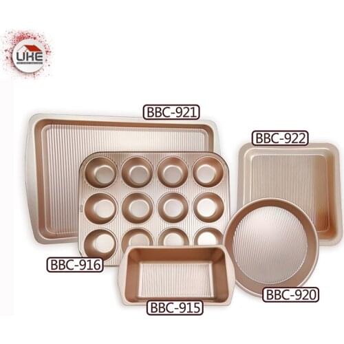 UKE 5 pcs Non Stick Coating Mini Loaf Pan Set Bakeware Set Cake Decorating Tools and Molds