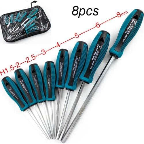 8pcs Hexagon Screwdriver Multifunctional Hand Tool Screw Repairing Kit Hex Key Set