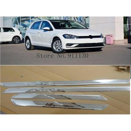 Stainless Stee Door Sill Scuff Plate fit for Volkswagen Golf 6 Golf 7 2010-2019 slim dual tone door sills