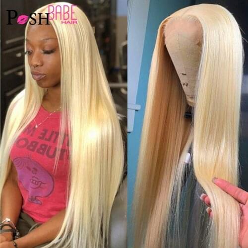 13x4 Honey Blonde 613 Lace Front Human Hair Wigs 30 Inch Long Straight 4x4 Closure Wig With Baby Hair Remy Brazilian Hair Wigs