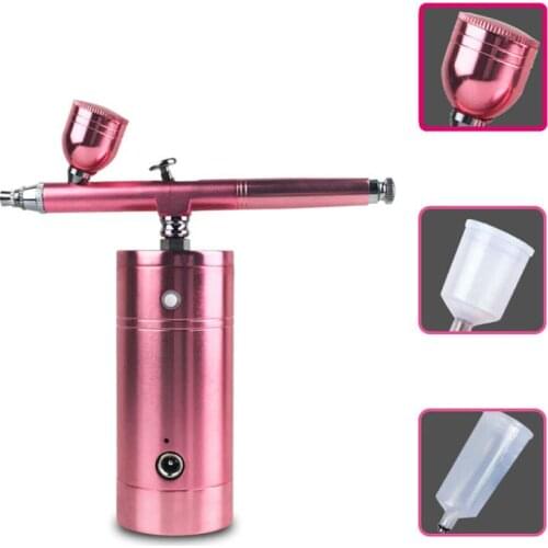 Portable Rechargeable Mini Air Compressor Kit Air-Brush Paint Spray Gun Airbrush For Nail Art Tattoo Craft Cake Fog Mist Sprayer