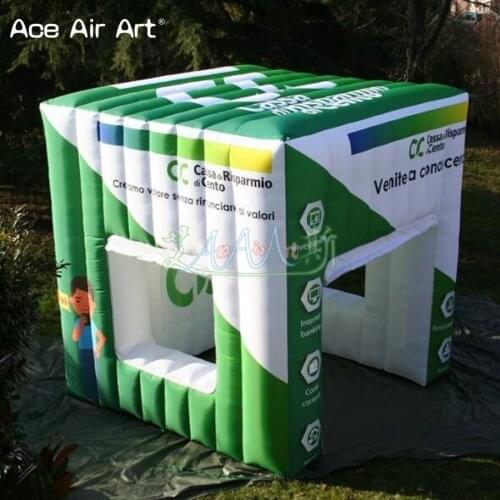 Durable material inflatable cube vendor tent sale stall stand,concession Sampling station,Exhibition factory booth for sale