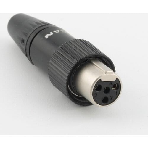 REANREAN TA4F mini xlr 4 pin Little Lock Connector, Mini XLR Connector, 4-pin female monitor power plug, w302