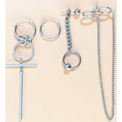 4pcs/set V BTSARMY Earrings DNA Korean Earrings Long Men Bangtan Boys V DNA Stud Earring For Women Men Album Accessories