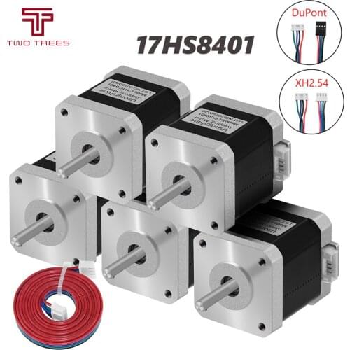 5PCS Nema17 Stepper Motor 48mm 42 Motor Nema 17 Motor 42BYGH 1.7A (17HS8401) Motor 4-lead With Cable for 3D Printer Part CNC XYZ
