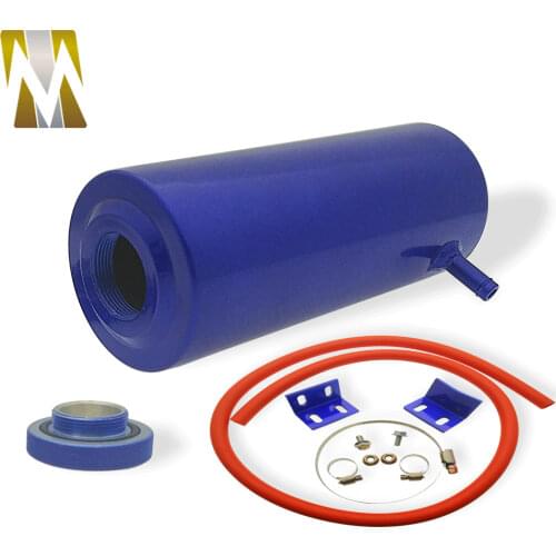 Aluminum Universal Oil Can 800ml Cylinder Alloy Radiator Overflow Reservoir Coolant Tank black/blue/silver