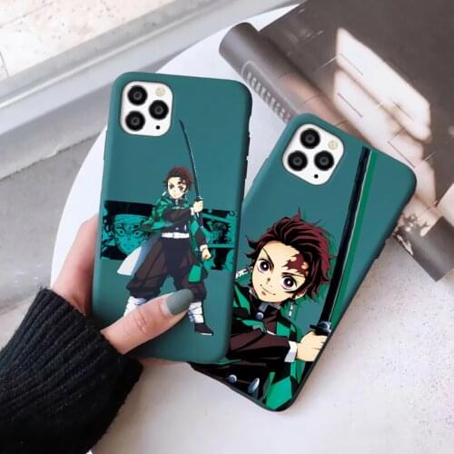 Japan Manga Demon Slayer Kimetsu No Yaiba Phone Case For iPhone 7 8 Plus 12 Mini 11 Pro X XS Max Xr Cute Anime Cartoons Cover