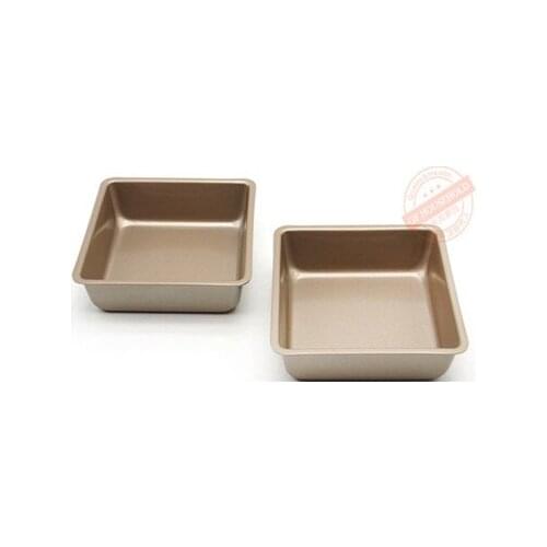 2Pcs/lot 4inch 11x9x3cm Rectangle Non-stick Baking Pan, Flat Bottom Bread Baking Tray Cake Pan