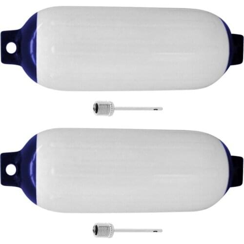 2PCS Boat Fender Inflatable Bumper Fender Marine Dock Shield UV Protection PVC 11*40cm Yacht Speedboat Boat Marine Accessories