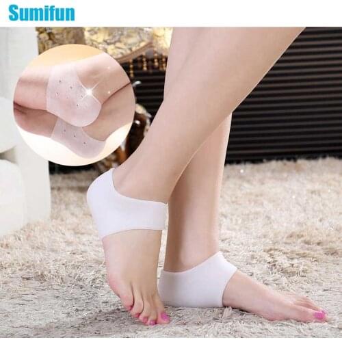 2Pcs Delicate Silicone Moisturizing Gel Heel Socks Like Cracked Foot Skin Care Protector Feet Massager Foot Pain Relief C127