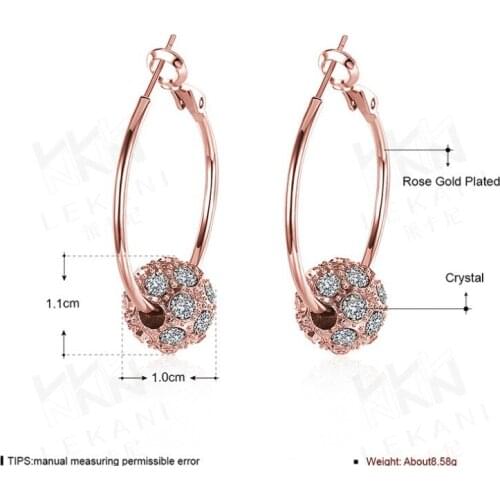 2021 New Earrings European Fashion Jewelry Crystal from Austrian Wholesale Sweet temperament earrings For Women and female