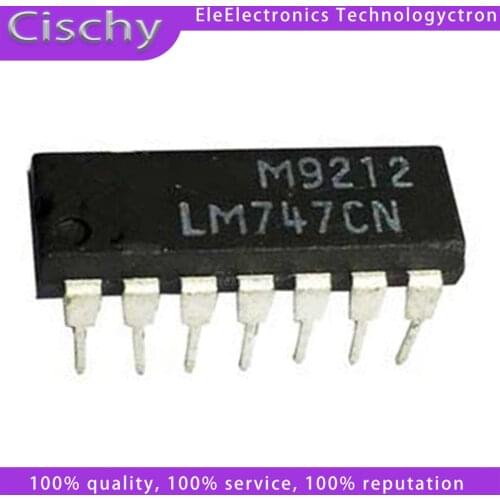 5PCS LM747CN LM747 DIP-14