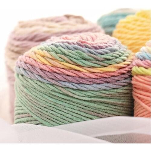50g/ball Worsted 100% Acrylic Yarn with Colorful Metallic Thread Hand Knitting Yarn Crochet Yarn DIY Baby Dolls FZ60
