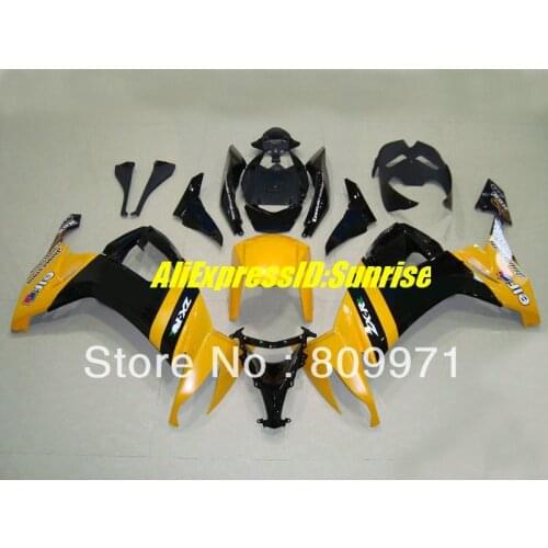ABS yellow black Fairing KIT for KAWASAKI Ninja ZX10R 08 09 10 ZX-10R ZX 10R 2008 2009 2010 Motorcycle Fairings set+gifts