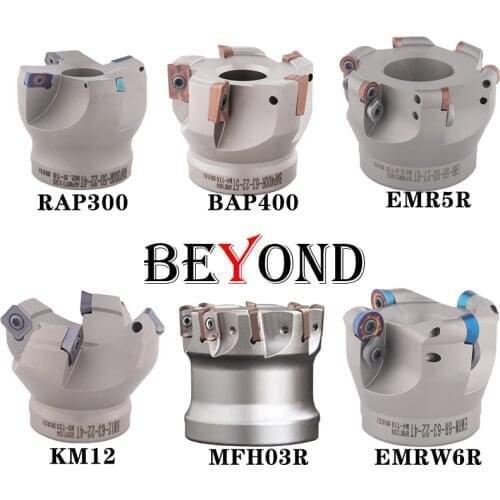 BEYOND RAP300R BAP400R EMR5R KM12 MFH03R EMRW6R 4T 8T Milling Holder Milling Cutter Head CNC for Milling Cutter Machine