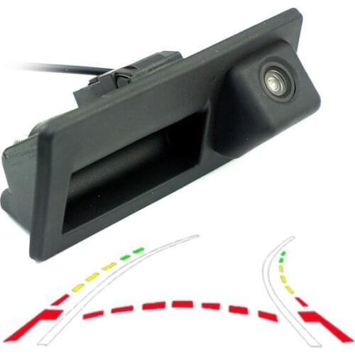 CCD 600Line Dynamic Trajectory Trunk handle Rear View Camera For VW Passat/Tiguan/Golf/Touran/Jetta/Touareg/MAGOTAN Superb cam