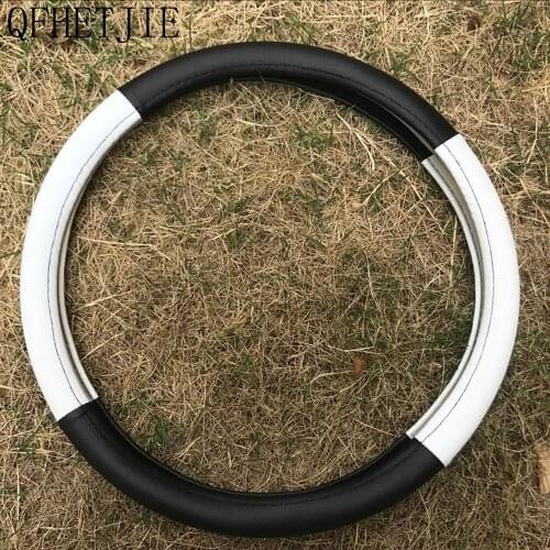 QFHETJIE Simulation Leather Car Steering Wheel Cover Non-slip Wear-resistant and Durable Fashion Interior Beauty Products