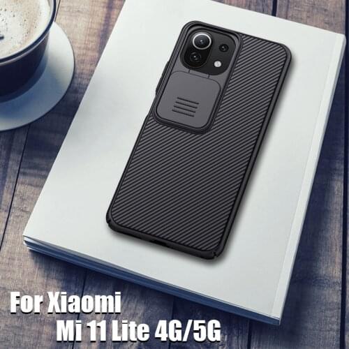 For Xiaomi Mi 11 Lite Case For Mi 11 Lite 5G NILLKIN CamShield Case Slide Camera Protection Back Cover For Mi 11 Lite