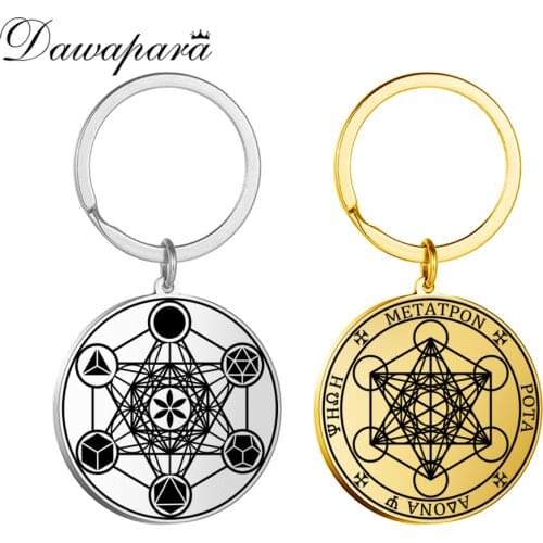 Dawapara Archangel Metatron Angel of Life Seal Solomon Pendant Keychain Talisman Stainless Steel Jewelry
