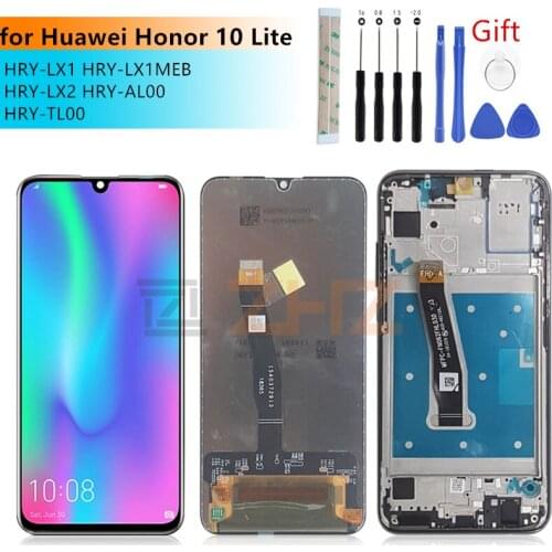 For Huawei Honor 10 Lite LCD Touch Screen Digitizer assembly with Frame For Honor 10 Lite screen replacement HRY-LX1 repair part