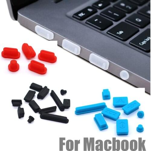 For Macbook pro13 Air 11/15 Silicone Computer USB Dust Proof Rubber Cover Stopper Laptop Color Dust Plug 5pcs/9pcs/12pcs