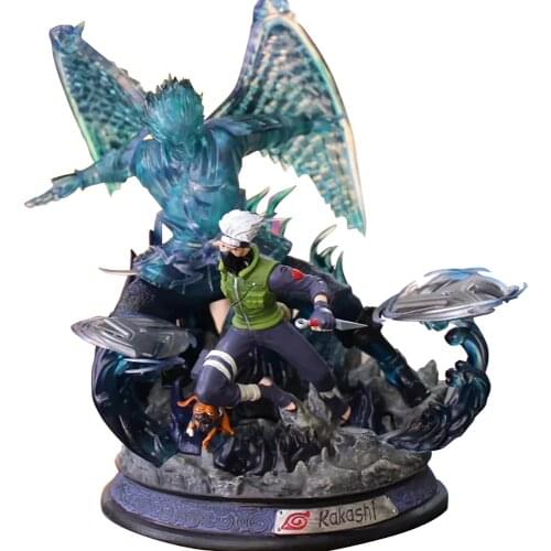 Naruto Shippuden GK Action Figure Anime Model Hatake Kakashi Sasuke Uchiha Susanoo Sharingan 40cm PVC statue Collectible Toy