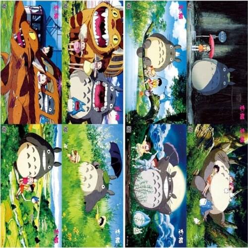 Anime MY NEIGHBOUR TOTORO Series Suit Eight poster Home Decoration Wall Kraft Paper Painting 42x29cm