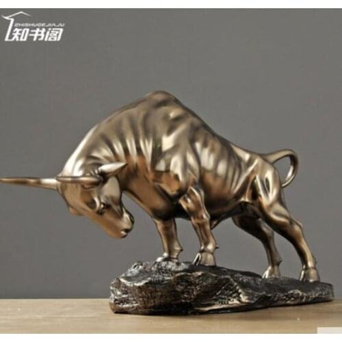 Niuqi sky-high creative home decoration living room TV wine cabinet porch animal cattle articles house dog sculpture art crafts