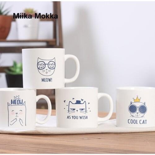 Microwaveable 350ml Ins Creactive Japanese Style Simple Custom Fashion Ceramic Cup Water Cup Personality Coffee Cup Straight Cup
