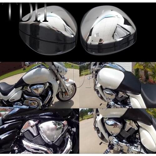 One Pair Chrome ABS Plastic Motorcycle Air Cleaner Filter Cover Cap Intake Air Cleaner For SUZUKI BOULEVARD M109 M109R VZR1800