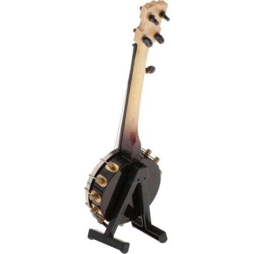 MagiDeal 1/6 Dolls House Musical Instrument Banjo Bassoon Music Accs DIY Toys