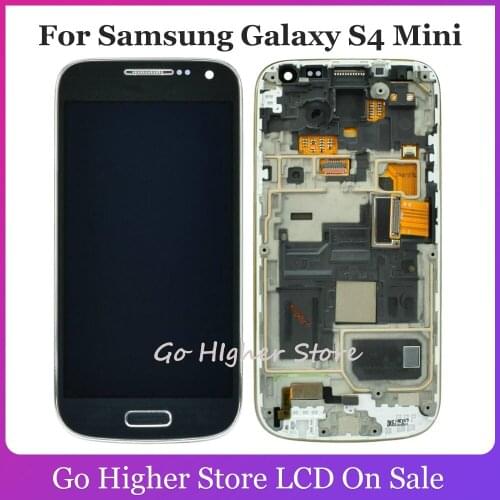 S4 Mini LCD Display Screen For Samsung Galaxy S4 MINI i9190 i9192 i9195 LCD Screen Digitizer Assembly With Frame