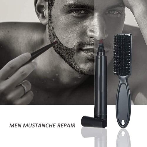 Men Beard Growth Pen Filler Facial Hair Sideburn Mustache Repair Shape Regrowth Beard Enhancer Nourish Shaping Anti Hair Loss