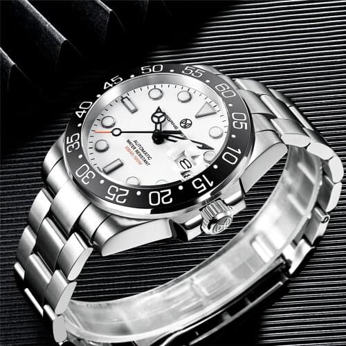 2021 New PAGRNE Design Top Brand Luxury Mens Automatic Mechanical Watch Stainless Steel Mens Waterproof Reloj Montre Homme