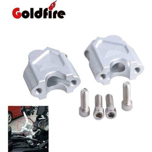 New 22mm Silver Motorcycle Bar Clamps Handlebar Bar Risers For BMW F650GS F700GS 2008 2009 2010 2011 2012-2017