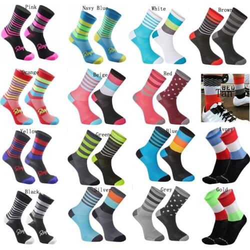ZFLAMERNew Cycling Socks Top Quality Professional Brand Sport Socks Breathable Bicycle Sock Outdoor Racing Big Size Men Women