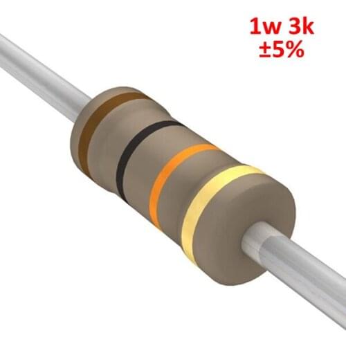 PHISCALE Carbon film resistor 3kOhm 1w 5% Tolerance 200pcs