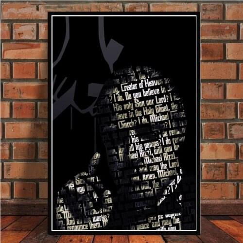 Don Vito Corleone and The Godfather of The Red Rose Poster Retro Vintage Decorative Wall Canvas Painting Home Poster Art Bar