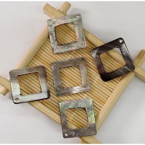 Charm Freshwater Pearl Shell Bead Pendant Necklace Accessories Jewelry Accessories Decoration Strap Wholesale Bulk Rectangle